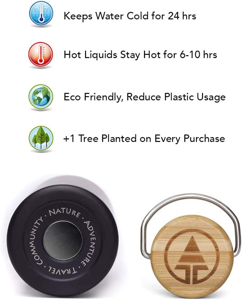 Stainless Steel Water Bottle - Insulated, Indestructible, Eco Friendly