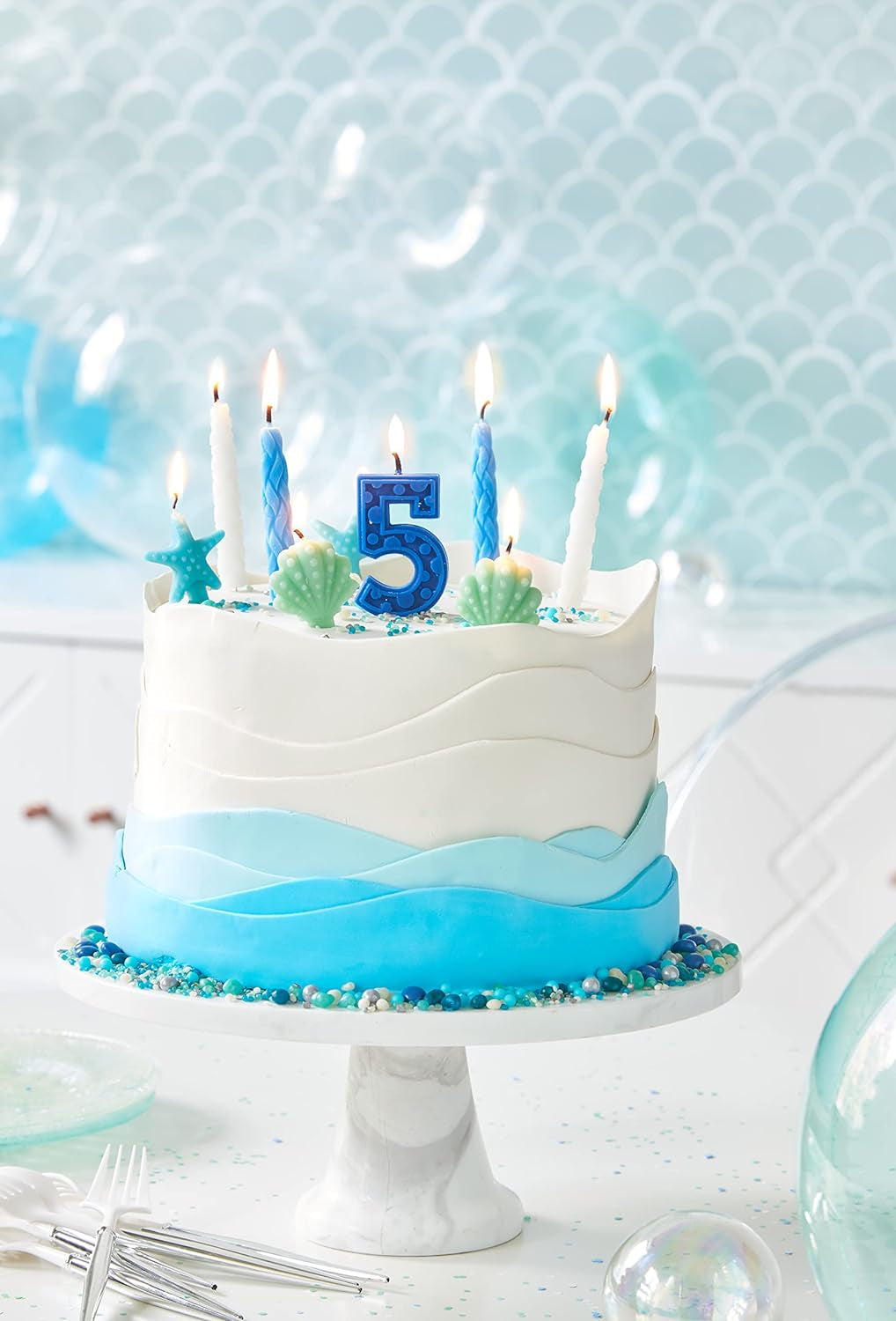 Birthday Candles, Aqua (12-Count)