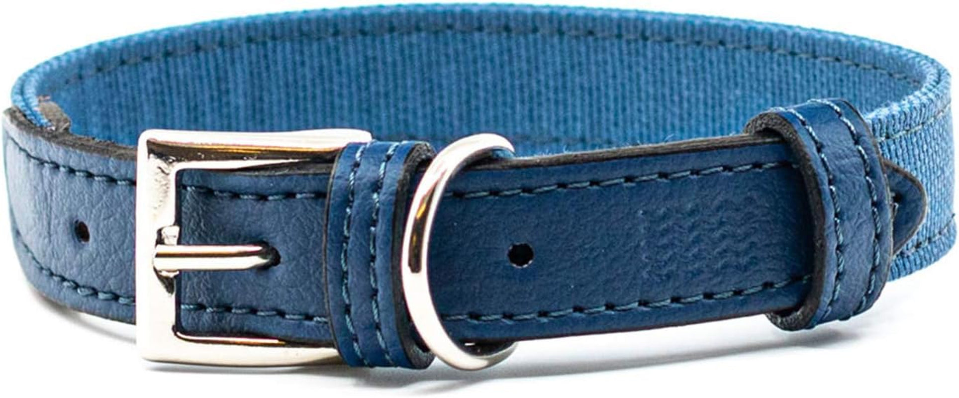 Eco Friendly E-Leather Dog Collar, Sustainable and Recycled Material Pet Collars (Medium, Monterey)