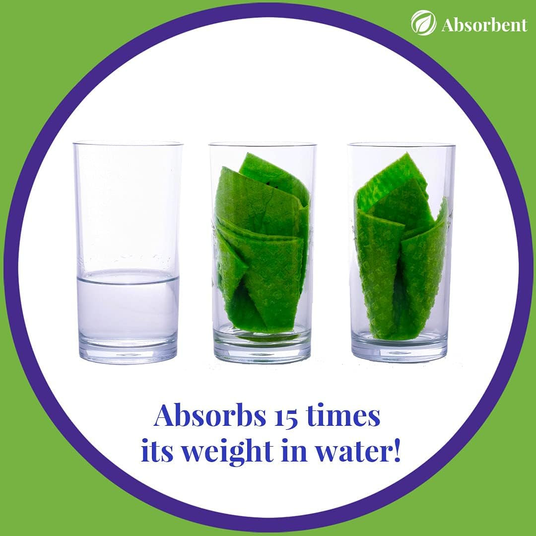 Swedish Dishcloth Cellulose Sponge Cloth, Absorbent, Reusable, Eco-Friendly, Set of 8