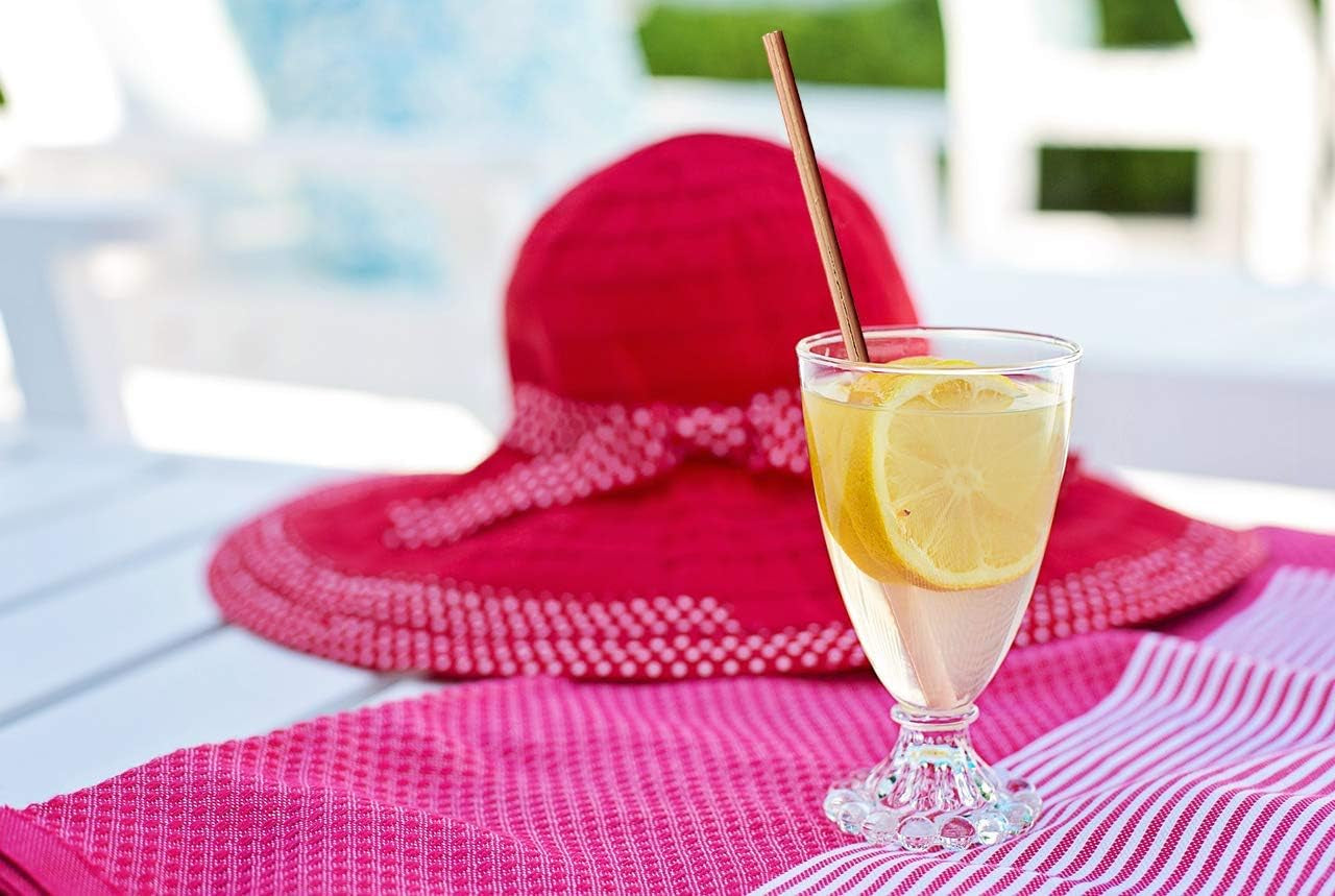 150-Pack Biodegradable Rose Gold Paper Straws - Cake Pop Sticks for Weddings, Birthdays, Anniversaries, Holiday Celebrations - Disposable Drinking Straws and Party Supplies