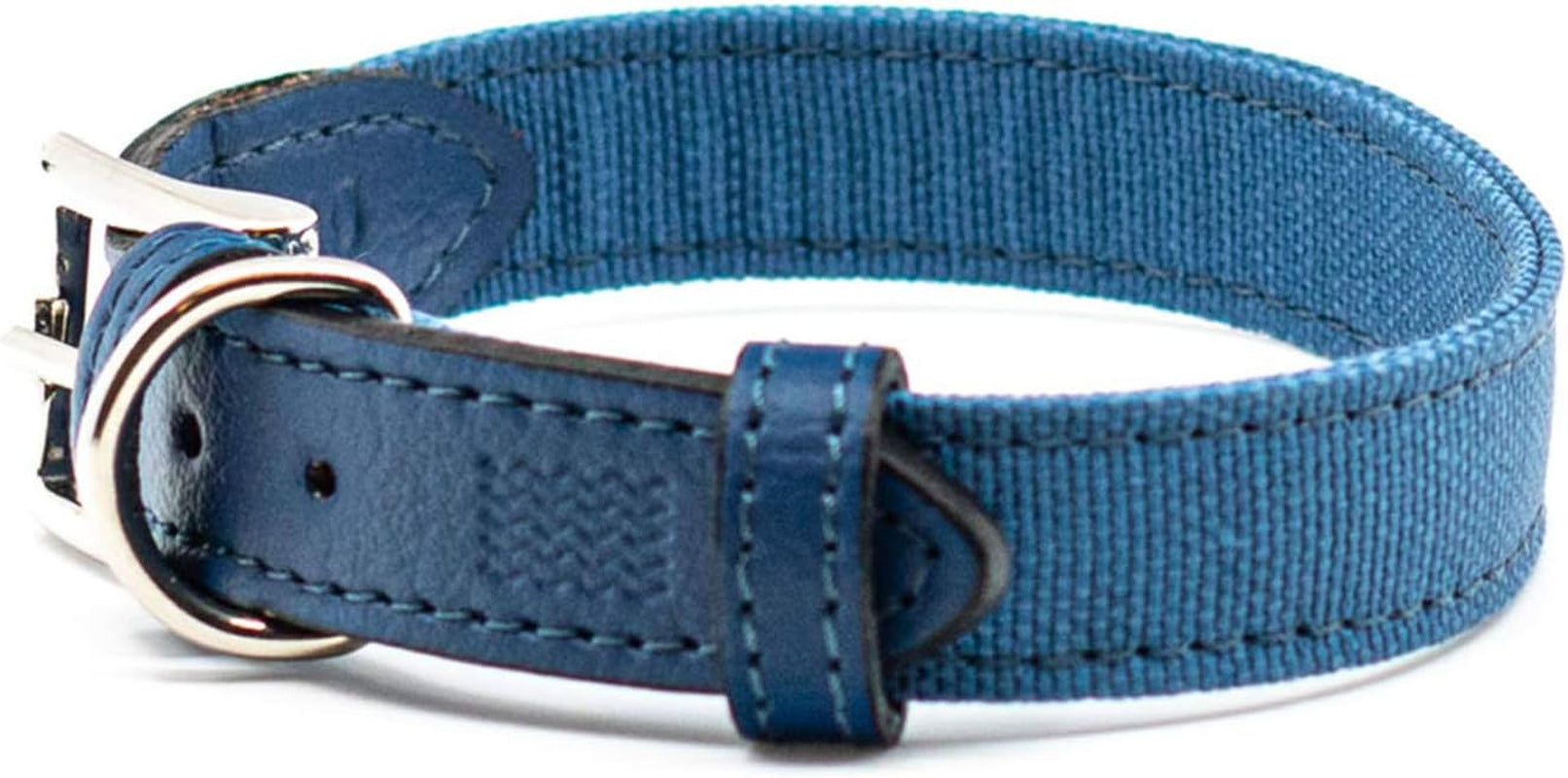 Eco Friendly E-Leather Dog Collar, Sustainable and Recycled Material Pet Collars (Medium, Monterey)