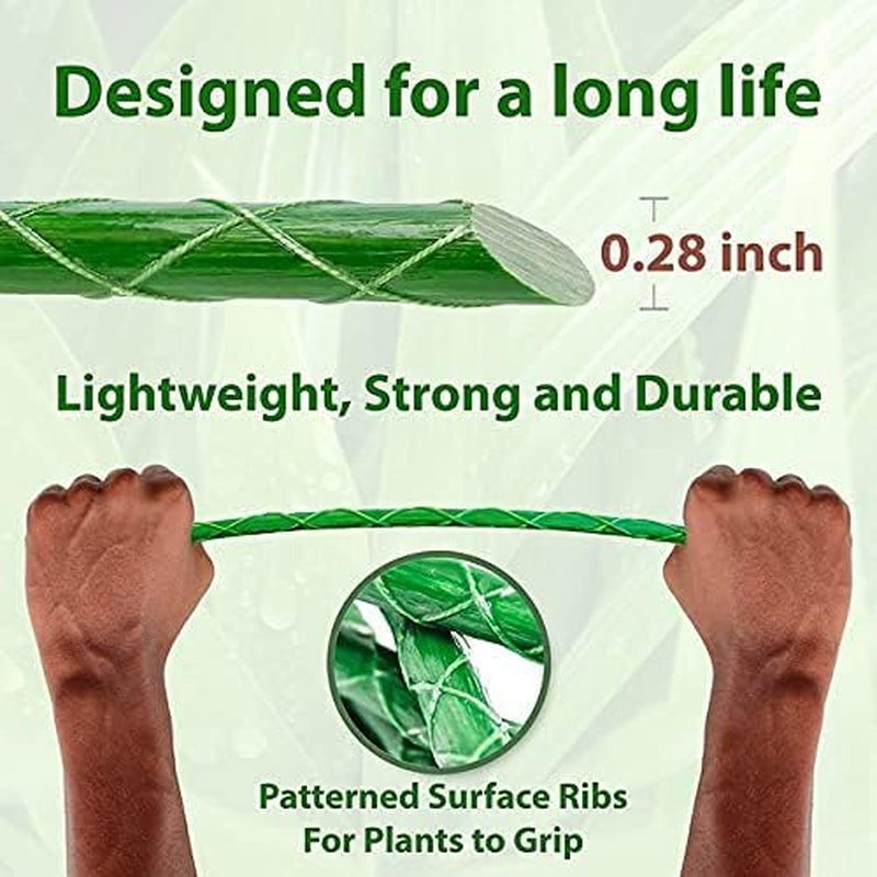 Eco-Friendly 3-FT Fiberglass Garden Stakes, Tomato Stakes, Plant Stakes (Pack of 20), 0.28-Inch Dia